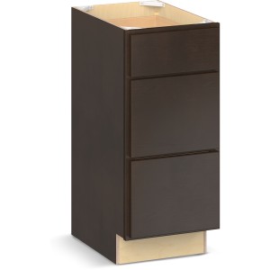 RELIABILT Parkstone II Vanity Base, Espresso Stained, 15" W, 3 Drawers, Fully Assembled - 641184 | Lowe's Pro Supply